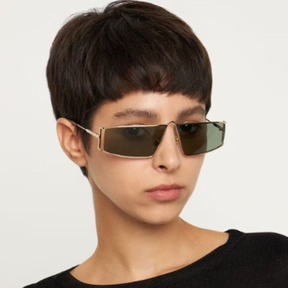 NEW SAINT LAURENT SL606 004 UNISEX GOLD SUNGLASSES SAINT LAURENT SL606 004 - Picture 1 of 4